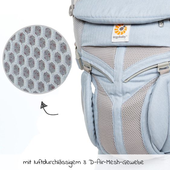 Ergobaby Babytrage Omni 360 Cool Air Mesh für 4 Tragepositionen - Chambray