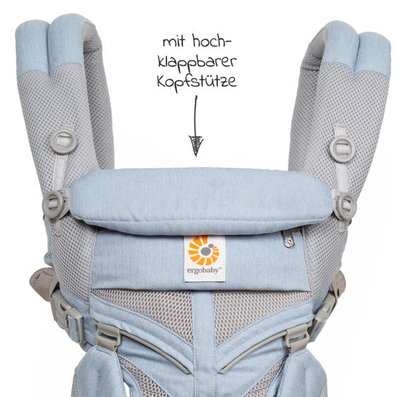 Ergobaby Babytrage Omni 360 Cool Air Mesh für 4 Tragepositionen - Chambray