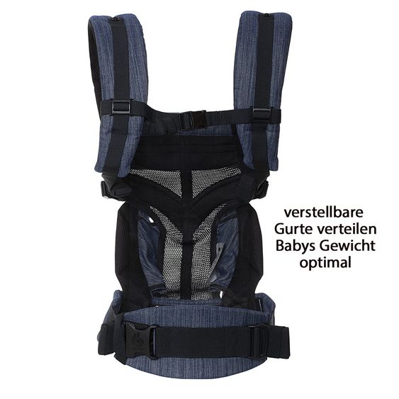 Ergobaby Babytrage Omni 360 Cool Air Mesh für 4 Tragepositionen - Indigo Weave