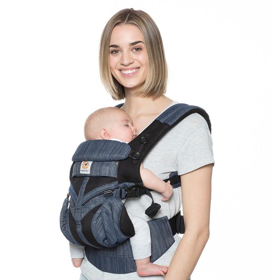 Ergobaby Babytrage Omni 360 Cool Air Mesh für 4 Tragepositionen - Indigo Weave