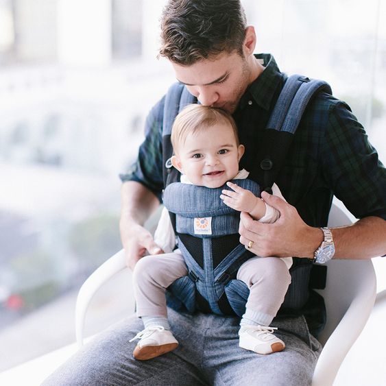 Ergobaby Babytrage Omni 360 Cool Air Mesh für 4 Tragepositionen - Indigo Weave