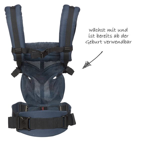 Ergobaby Babytrage Omni 360 Cool Air Mesh für 4 Tragepositionen - Midnight Blue