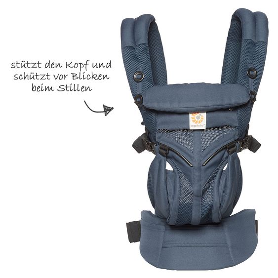 Ergobaby Babytrage Omni 360 Cool Air Mesh für 4 Tragepositionen - Midnight Blue