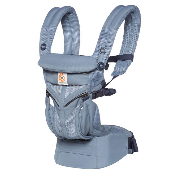 Ergobaby Babytrage Omni 360 Cool Air Mesh für 4 Tragepositionen mit Lordosestütze - Oxford Blue