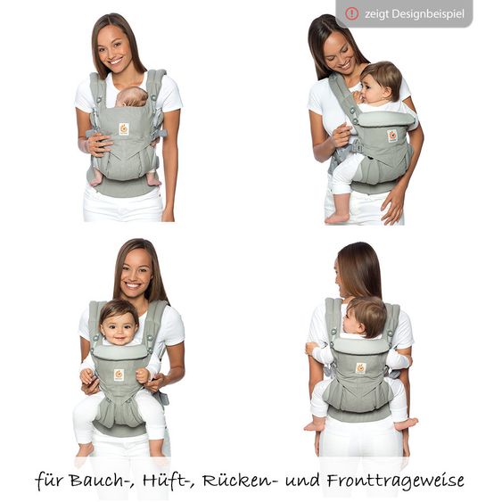 Ergobaby Babytrage Omni 360 Cool Air Mesh für 4 Tragepositionen mit Lordosestütze - Oxford Blue