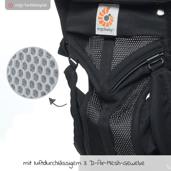 Ergobaby Babytrage Omni 360 Cool Air Mesh für 4 Tragepositionen - Onyx Black