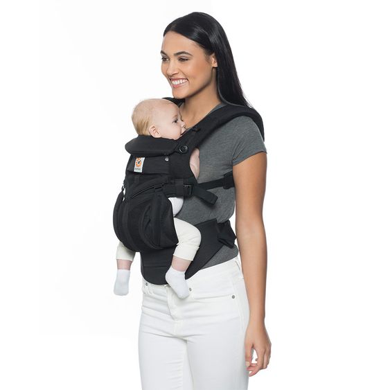 Ergobaby Babytrage Omni 360 Cool Air Mesh für 4 Tragepositionen - Onyx Black