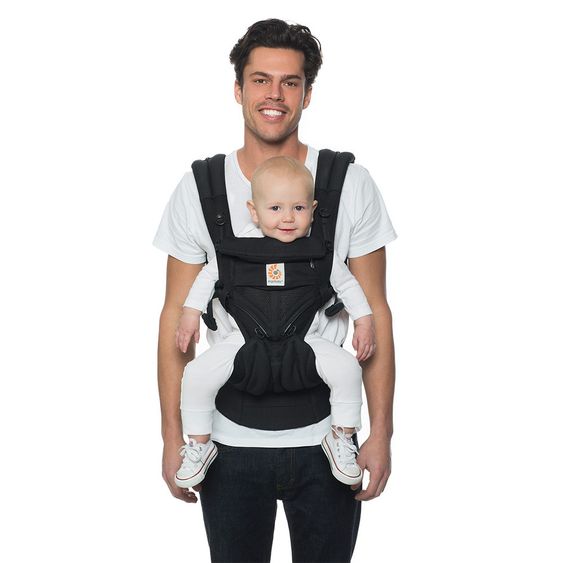 Ergobaby Babytrage Omni 360 Cool Air Mesh für 4 Tragepositionen - Onyx Black