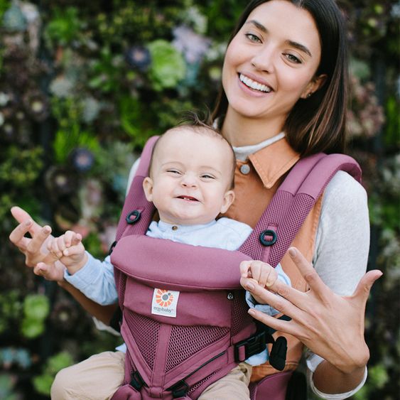 Ergobaby Babytrage Omni 360 Cool Air Mesh für 4 Tragepositionen - Plum