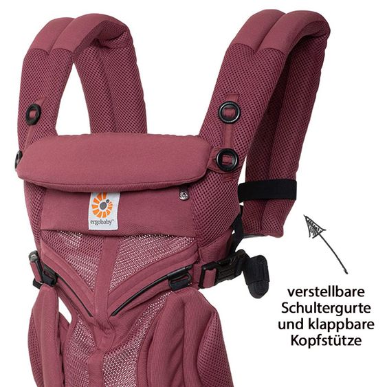 Ergobaby Babytrage Omni 360 Cool Air Mesh für 4 Tragepositionen - Plum