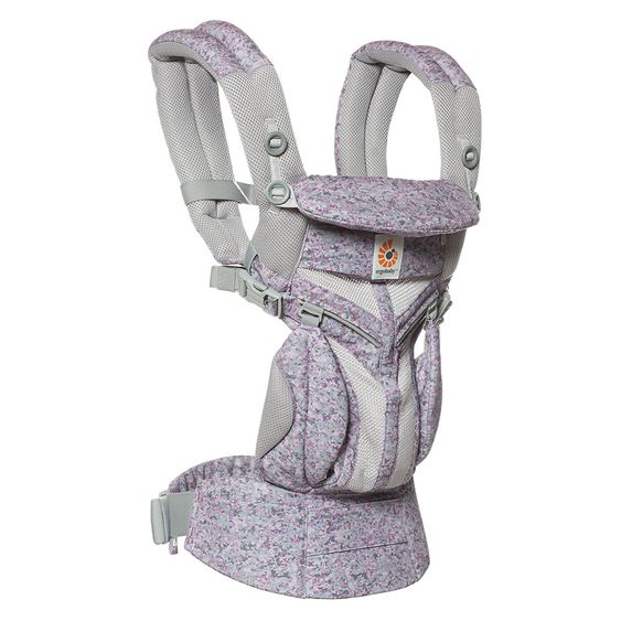 Ergobaby Babytrage Omni 360 Cool Air Mesh mit 4 Tragepositionen mit Lordosestütze - Pink Digi Camo
