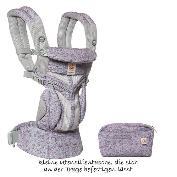 Ergobaby Babytrage Omni 360 Cool Air Mesh mit 4 Tragepositionen mit Lordosestütze - Pink Digi Camo