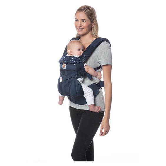 Ergobaby Babytrage Omni 360 Cool Air Mesh mit 4 Tragepositionen mit Lordosestütze - Star Struck