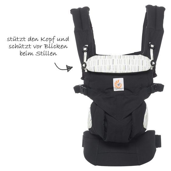 Ergobaby Babytrage Omni 360 für 4 Tragepositionen mit Lordosestütze - Downtown