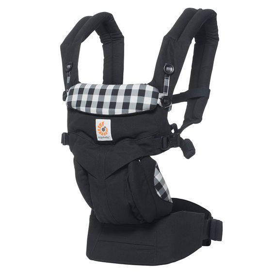 Ergobaby Babytrage Omni 360 für 4 Tragepositionen mit Lordosestütze - Gingham