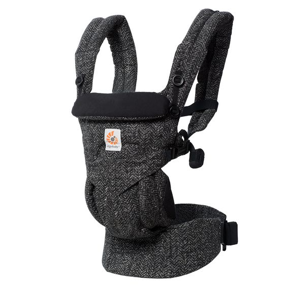 Ergobaby Babytrage Omni 360 für 4 Tragepositionen mit Lordosestütze - Herringbone