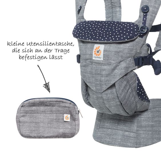 Ergobaby Babytrage Omni 360 für 4 Tragepositionen mit Lordosestütze - Star Dust