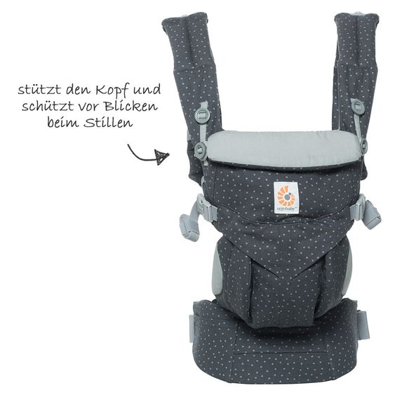 Ergobaby Babytrage Omni 360 für 4 Tragepositionen mit Lordosestütze - Starry Sky