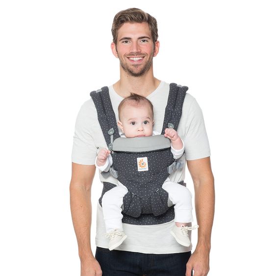 Ergobaby Babytrage Omni 360 für 4 Tragepositionen mit Lordosestütze - Starry Sky