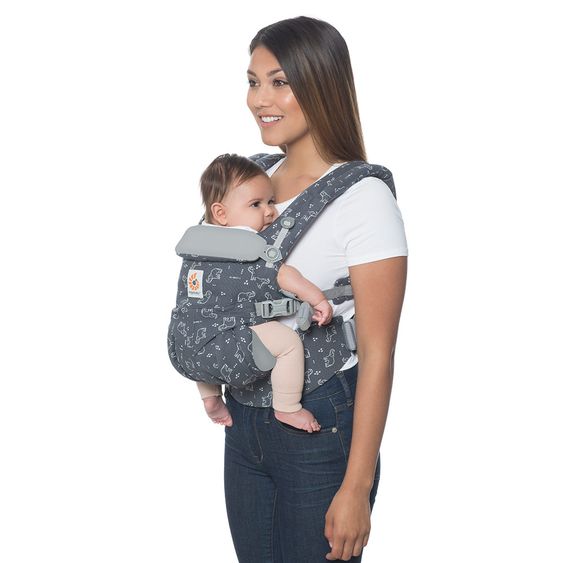 Ergobaby Babytrage Omni 360 für 4 Tragepositionen mit Lordosestütze - Trunks Up