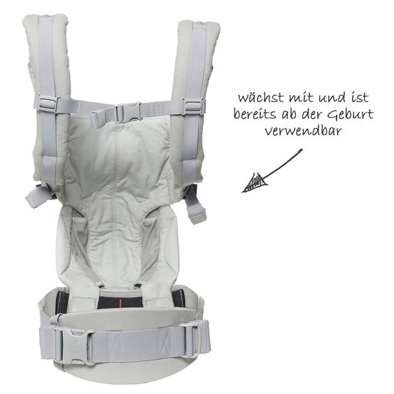 Ergobaby Babytrage Omni 360 für 4 Tragepositionen - Pearl Grey