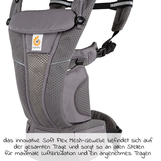 Ergobaby Babytrage Omni Breeze Soft Flex - Graphite Grey
