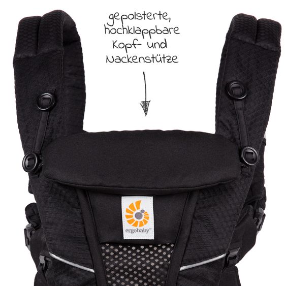 Ergobaby Babytrage Omni Breeze Soft Flex - Onyx Black