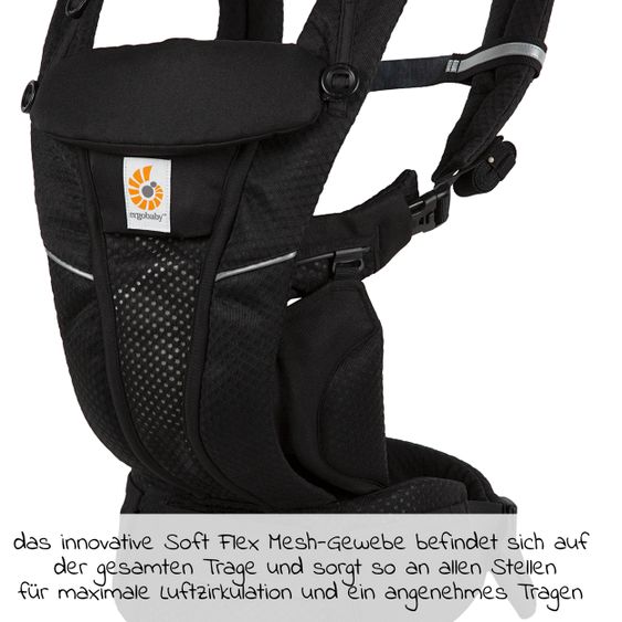 Ergobaby Babytrage Omni Breeze Soft Flex - Onyx Black