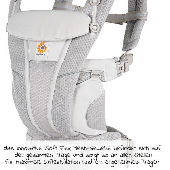 Ergobaby Baby carrier Omni Breeze Soft Flex - Pearl Grey