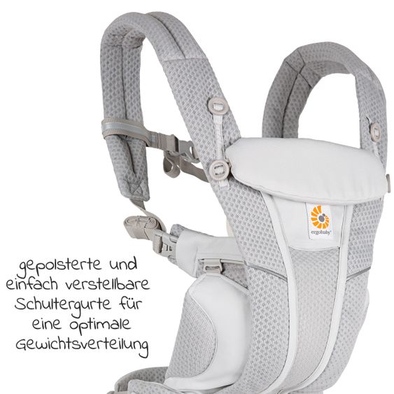 Ergobaby Baby carrier Omni Breeze Soft Flex - Pearl Grey