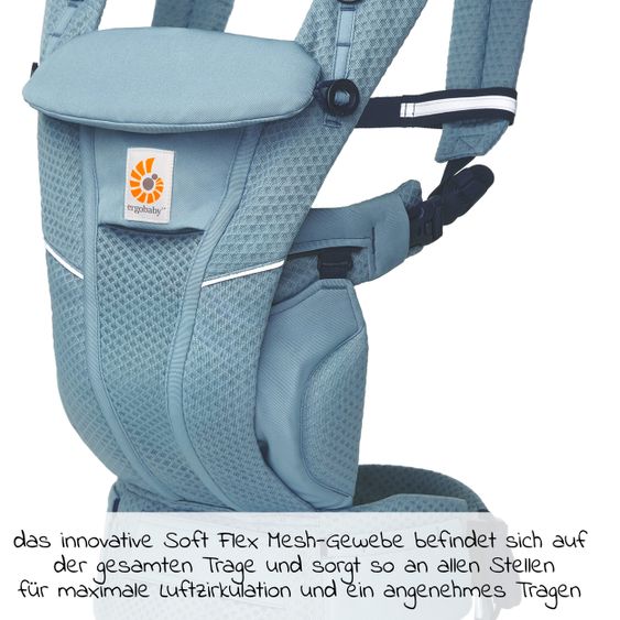 Ergobaby Babytrage Omni Breeze Soft Flex - Slate Blue