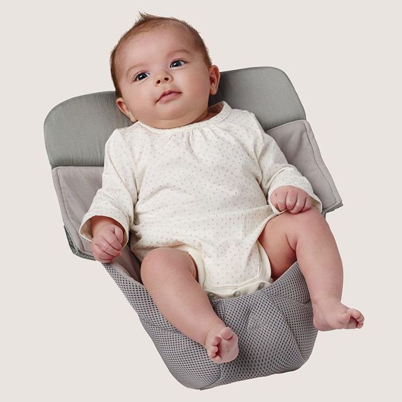 Ergobaby Babytrage-Set 360 Cool Air Mesh für 4 Tragepositionen inkl. Neugeboreneneinsatz Cool Air Snug Grey - Carbon Grey