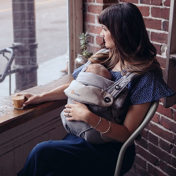 Ergobaby Babytrage-Set 360 Paket von Geburt an inkl. Neugeboreneneinsatz Easy Snug Grey - Grey