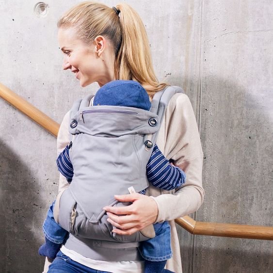 Ergobaby Babytrage-Set 360 Paket von Geburt an inkl. Neugeboreneneinsatz Easy Snug Grey - Grey