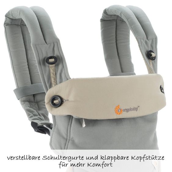 Ergobaby Babytrage-Set 360 Paket von Geburt an inkl. Neugeboreneneinsatz Easy Snug Grey - Grey
