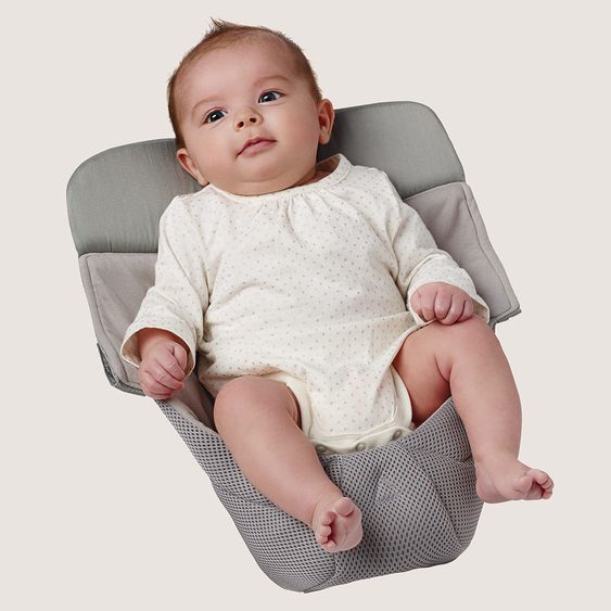 Ergobaby Babytragen-Set 360 Cool Air Mesh Paket von Geburt an inkl. Neugeboreneneinsatz Cool Air Easy Snug Grey - Carbon Grey