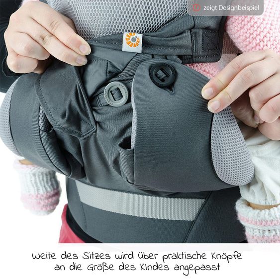 Ergobaby Babytragen-Set 360 von Geburt an inkl. Neugeboreneneinsatz Easy Snug Grey - Pearl Grey