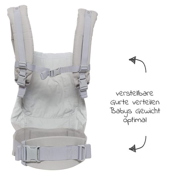 Ergobaby Babytragen-Set Orginal von Geburt an inkl. Neugeboreneneinsatz Easy Snug Grey - Pearl Grey