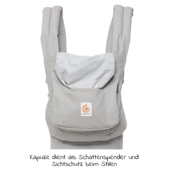 Ergobaby Babytragen-Set Orginal von Geburt an inkl. Neugeboreneneinsatz Easy Snug Grey - Pearl Grey