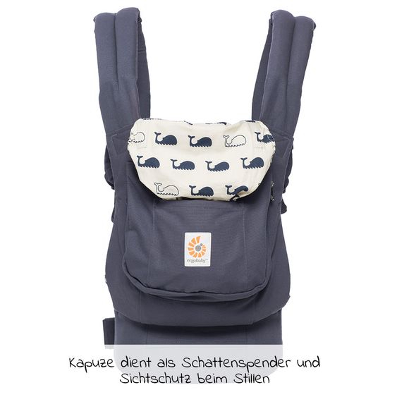 Ergobaby Babytragen-Set Orginal von Geburt an inkl. Neugeboreneneinsatz Easy Snug Natural - Marine