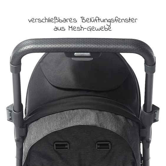 Ergobaby Buggy & Sportwagen Metro+  ab Geburt bis 4 Jahre (22 kg) mit nur 7,8 kg inkl. Regenschutz - Black