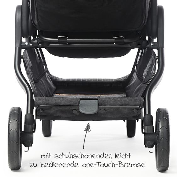 Ergobaby Buggy & Sportwagen Metro+  ab Geburt bis 4 Jahre (22 kg) mit nur 7,8 kg inkl. Regenschutz - Black