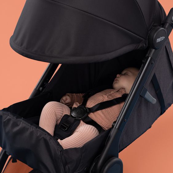 Ergobaby Buggy & Sportwagen Metro+  ab Geburt bis 4 Jahre (22 kg) mit nur 7,8 kg inkl. Regenschutz - Black