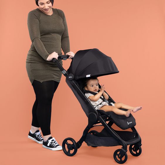 Ergobaby Buggy & Sportwagen Metro+  ab Geburt bis 4 Jahre (22 kg) mit nur 7,8 kg inkl. Regenschutz - Black