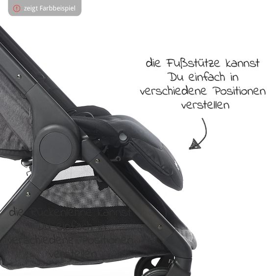 Ergobaby Buggy & Sportwagen Metro+ ab Geburt bis 4 Jahre (22 kg) mit nur 7,8 kg inkl. Regenschutz - Slate Grey