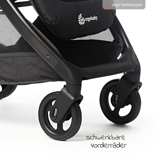 Ergobaby Buggy & Sportwagen Metro+ ab Geburt bis 4 Jahre (22 kg) mit nur 7,8 kg inkl. Regenschutz - Slate Grey