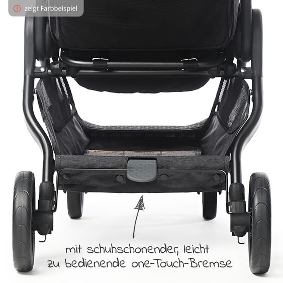 Ergobaby Buggy & Sportwagen Metro+ ab Geburt bis 4 Jahre (22 kg) mit nur 7,8 kg inkl. Regenschutz - Slate Grey