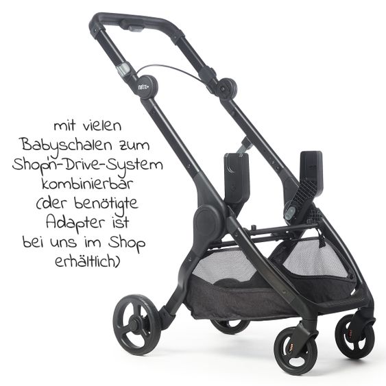 Ergobaby Buggy & Sportwagen Metro+ ab Geburt bis 4 Jahre (22 kg) mit nur 7,8 kg inkl. Regenschutz - Slate Grey