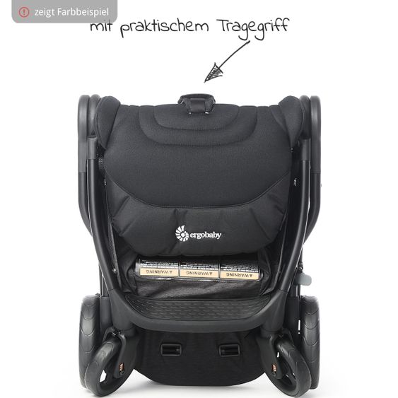 Ergobaby Buggy & Sportwagen Metro+ ab Geburt bis 4 Jahre (22 kg) mit nur 7,8 kg inkl. Regenschutz - Slate Grey