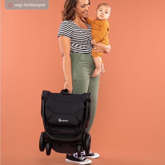 Ergobaby Buggy & Sportwagen Metro+ ab Geburt bis 4 Jahre (22 kg) mit nur 7,8 kg inkl. Regenschutz - Slate Grey